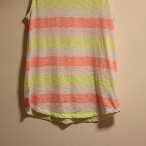 Gap Pink, White & Yellow Striped Tank Top - Picture 3 of 5